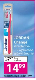 Szczoteczka do zębów medium + 2 x wymienne końcówki Jordan change promocja
