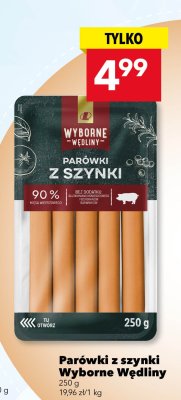 Parówki z szynki Wyborne Wędliny promocja w LEWIATAN