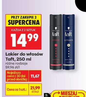 Lakier do włosów 250 ml, różne rodzaje promocja w Biedronka