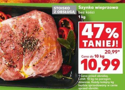 Szynka wieprzowa bez kości promocja w Kaufland