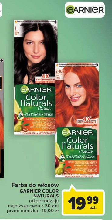 Krem koloryzujący do włosów 7.40+ Garnier color naturals creme promocja