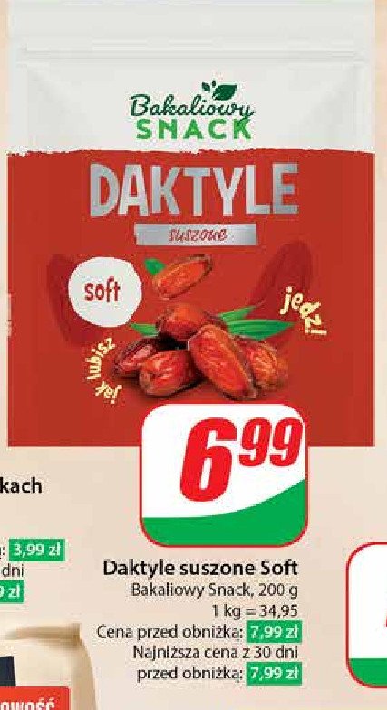 Daktyle Bakaliowy snack promocja