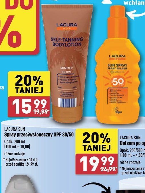 Spray przeciwsłoneczny spf 30 Lacura sun promocja