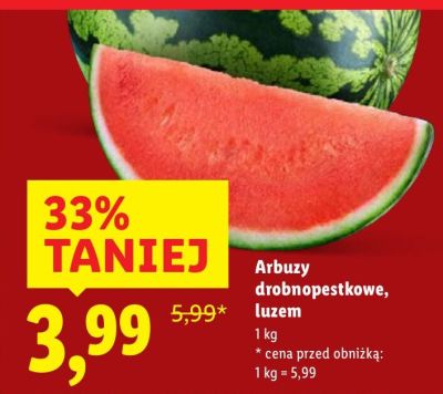 Arbuzy drobnopestkowe luzem promocja w Lidl