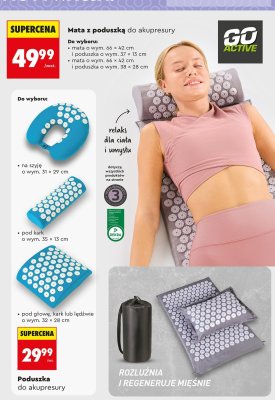 Mata z poduszką do akupresury GO ACTIVE promocja w Biedronka