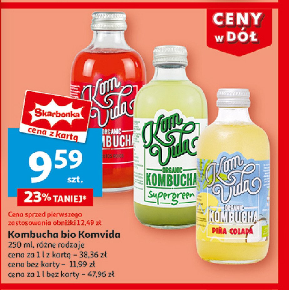 Kombucha superglow Komvida promocja w Auchan