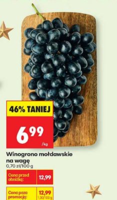 Winogrono mołdawskie na wagę promocja w Biedronka