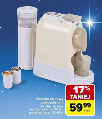 Ekspres do kawy z akcesoriami światła i dźwięki promocja w Carrefour