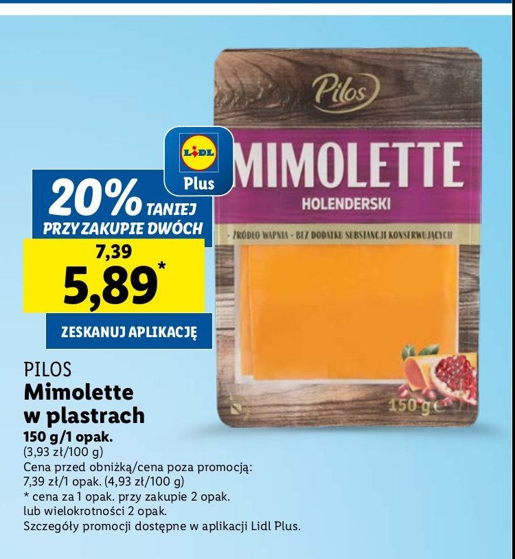 Ser mimolette Pilos promocja w Lidl