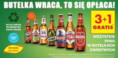 Piwo Tyskie w butelkach zwrotnych promocja w Biedronka