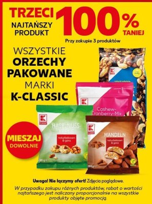 Orzechy pakowane wszystkie rodzaje promocja w Kaufland