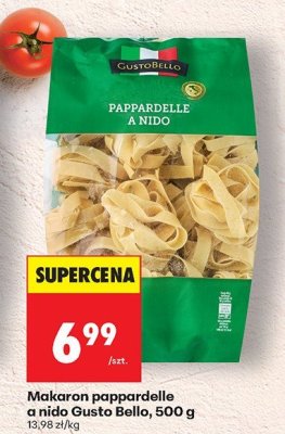 Makaron pappardelle a nido promocja w Biedronka