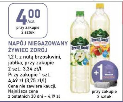 Napój niegazowany Żywiec Zdrój promocja w Stokrotka