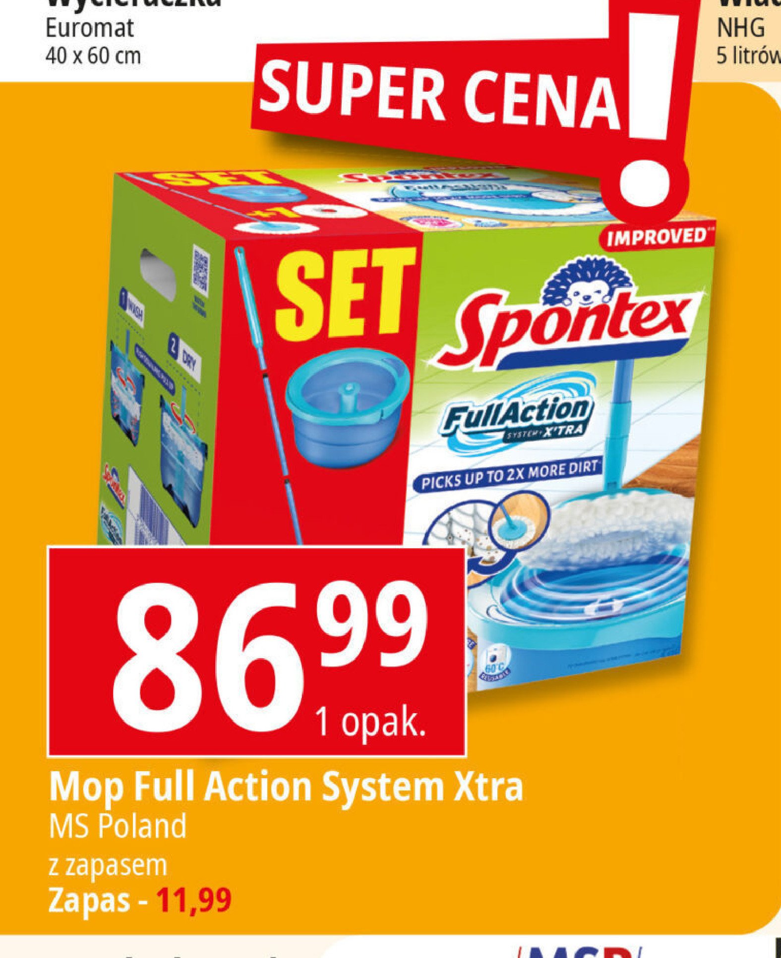 Mop obrotowy full action extra Spontex promocja