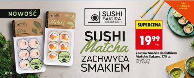 Sushi Zestaw Sushi z dodatkiem Matcha Sakura: Matchi, Cha Sushi Sakura promocja w Biedronka