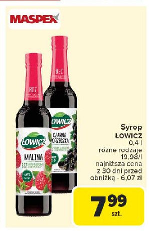 Syrop malinowy 艁owicz promocja
