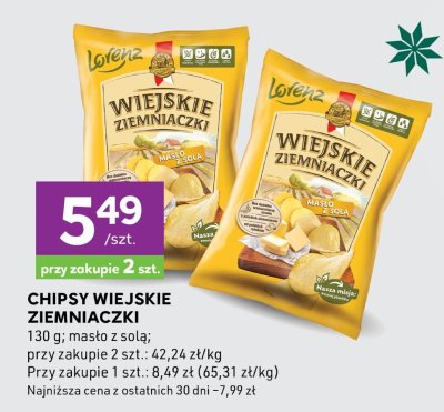 Chipsy wiejskie ziemniaczki Lorenz promocja w Stokrotka