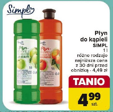 Płyn do kąpieli brzoskwiniowy Simpl promocja