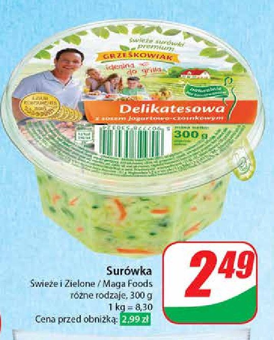 Surówka delikatesowa z sosem jogurtowo-czosnkowym Grześkowiak promocja w Dino