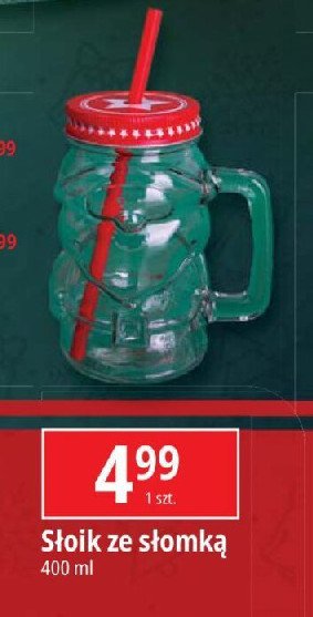 Słoik ze słomką 400 ml promocja