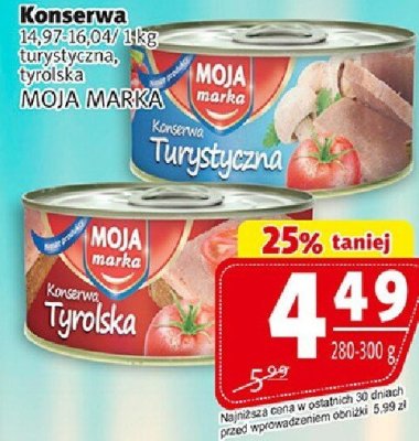 Konserwa tuńczyka w oleju tuńczyk tyrolska promocja w Prim Market