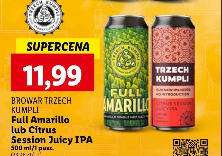 Piwo Trzech kumpli w stylu grodziskie z grillowanymi cytrynami & czerwonym pieprzem promocja