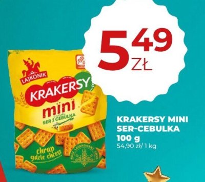 Krakersy mini Lajkonik Ser-Cebulka 100 g promocja w Duży Ben
