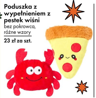 Poduszka z wypełnieniem z pestek wiśni bez pokrowca, różne wzory promocja w Tedi