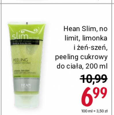 Peeling cukrowy Hean slim Hean cosmetics promocja