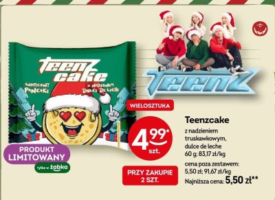 Ciastko Teenzcake z nadzieniem truskawkowym, dulce de leche promocja w Żabka