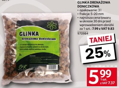 Glinka drenażowa doniczkowa opakowanie 3 l promocja w Selgros