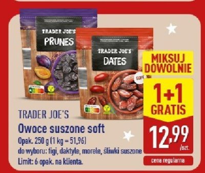 Owoce suszone soft, różne rodzaje 1+1 GRATIS promocja w Aldi