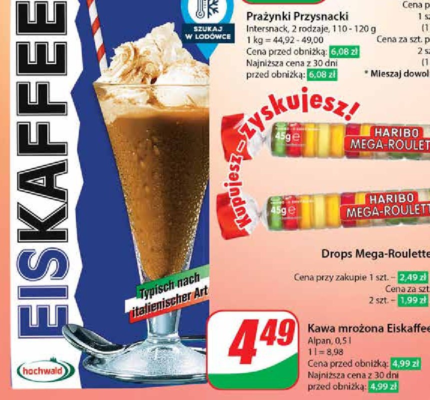 Kawa mrożona uht z mlekiem Eiskaffee promocja