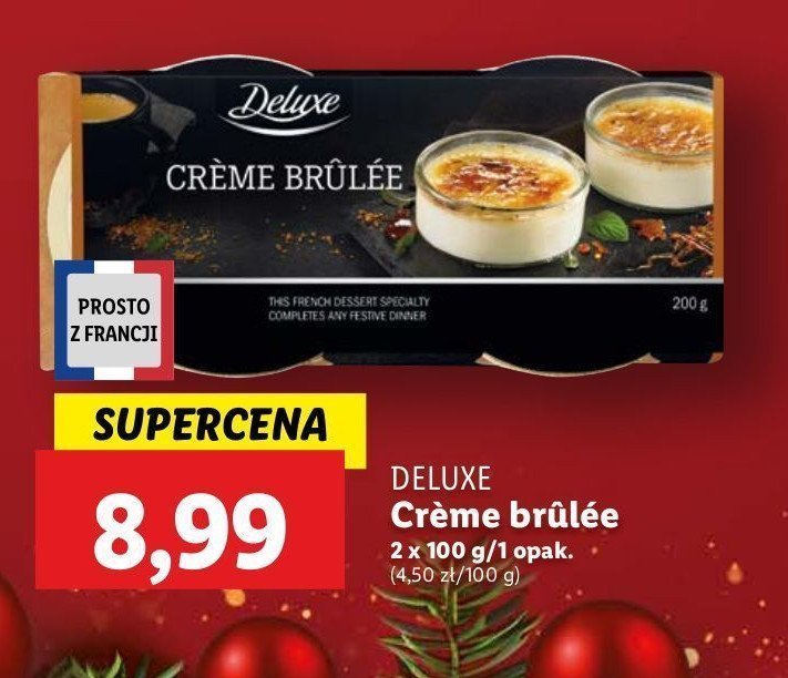 Deser creme brulee Deluxe promocja