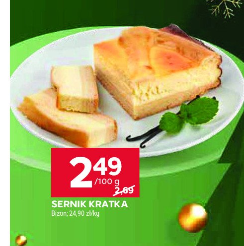 Sernik kratka Bizon promocja w Stokrotka