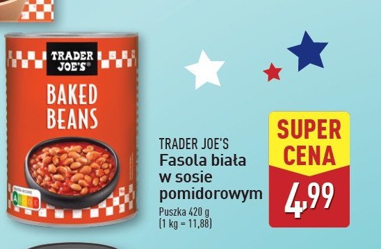 Fasola biała w sosie pomidorowym Trader joe's promocja w Aldi