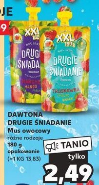 Mus truskawka jab艂ko banan Drugie 艣niadanie promocja