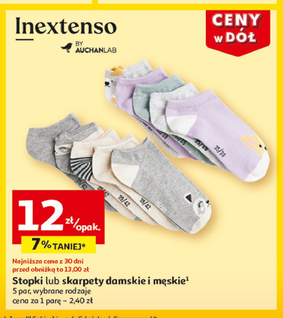 Skarpety męskie In extenso promocja w Auchan