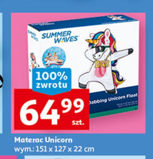 Materac unicorn Summer waves promocja