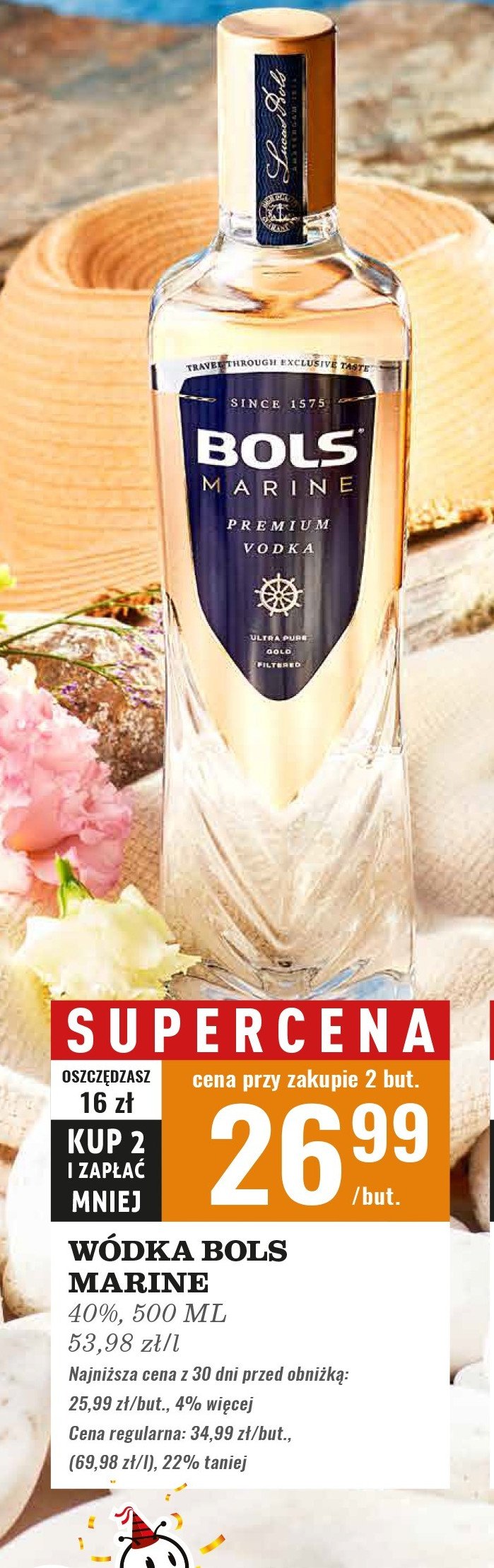 Wódka Bols marine promocja w Biedronka