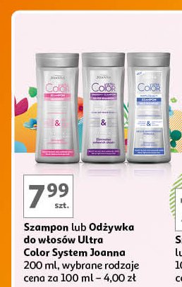 Szampon do włosów blond, rozjaśnianych i siwych platynowy odcień Joanna ultra color system promocja