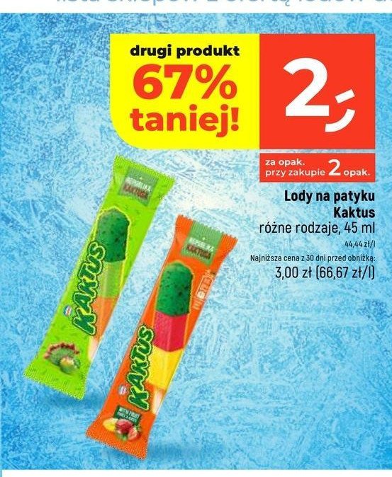 Lody cytrynowo-jabłkowe Nestle kaktus promocja