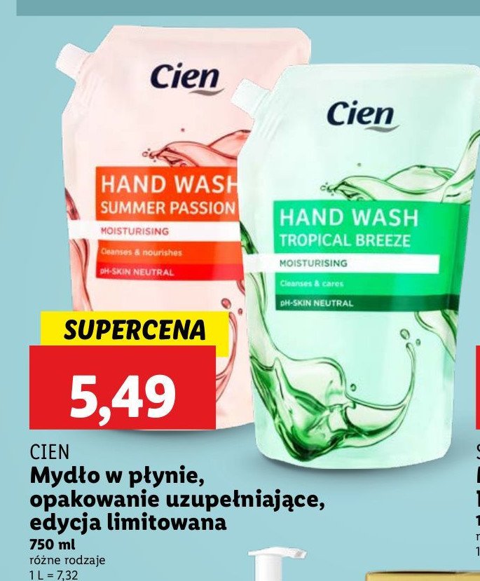 Mydło w płynie tropical breeze Cien promocja w Lidl