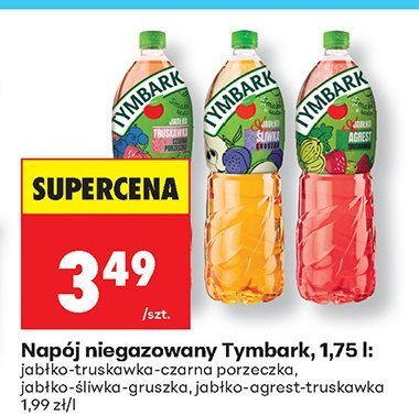 Napój niegazowany Tymbark 1,75 l jabłko-truskawka-czarna porzeczka, jabłko-śliwka-gruszka, pomarańczka-truskawka promocja w Biedronka
