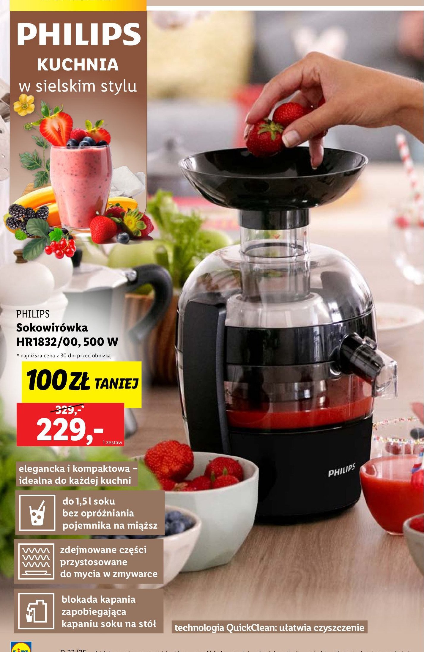 Sokowirówka hr1832/00 Philips promocja w Lidl