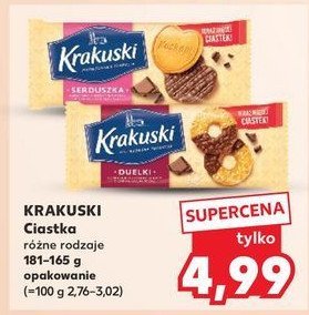 Ciastka posypane cukrem z czekoladą mleczną Krakuski bahlsen promocja