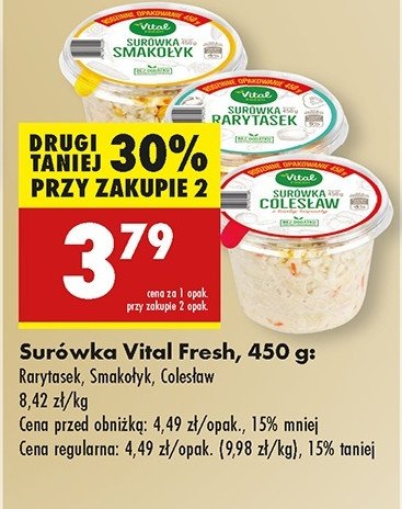 Surówka smakołyk Vital fresh promocja w Biedronka