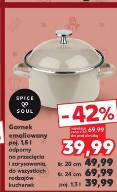 Garnek emaliowany 24 cm K-classic spice & soul promocja