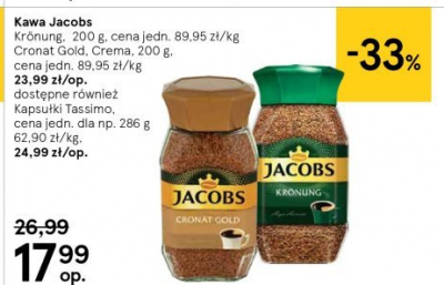 Kawa espresso Tassimo jacobs promocja