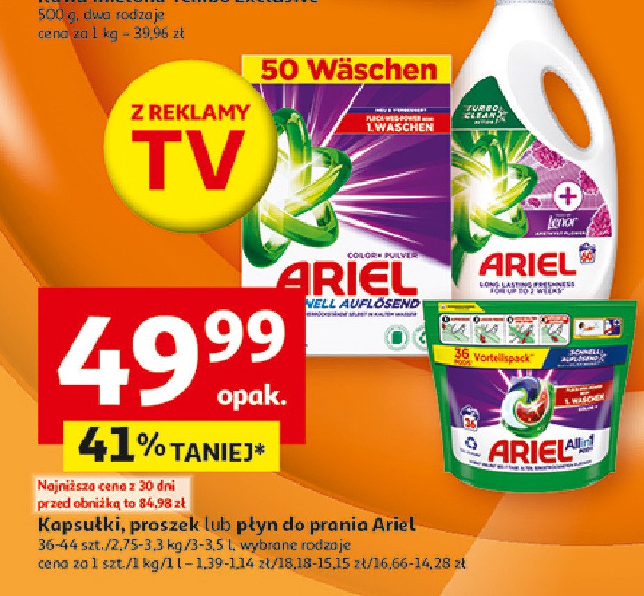 Płyn do prania kolorowego Ariel promocja w Auchan